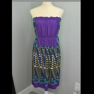 Ann Taylor LOFT Strapless dress Purple Sz Medium